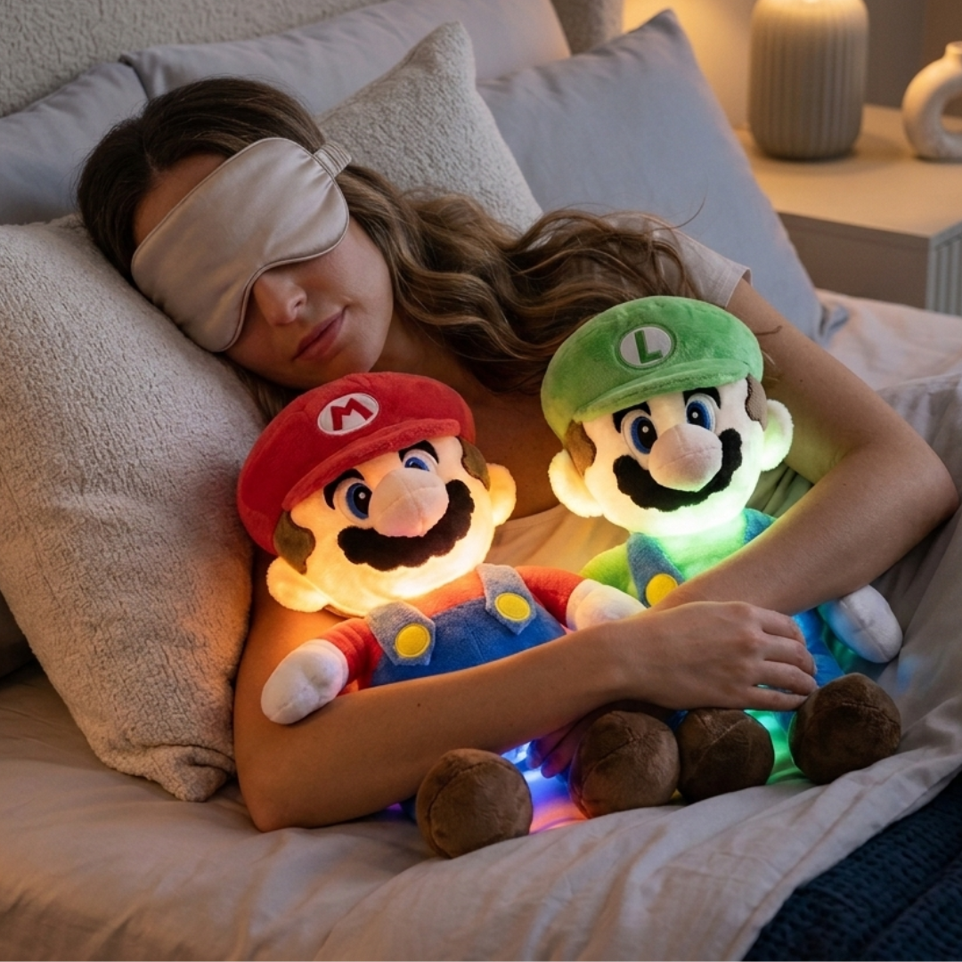Peluches que Respiran Mario y Luigi Bros